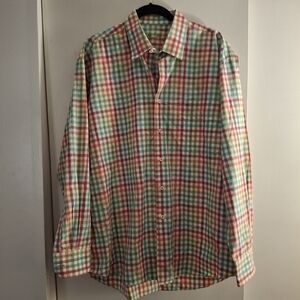 Alan Flusser Men's Multicolor Checkered Long Sleeve Shirt